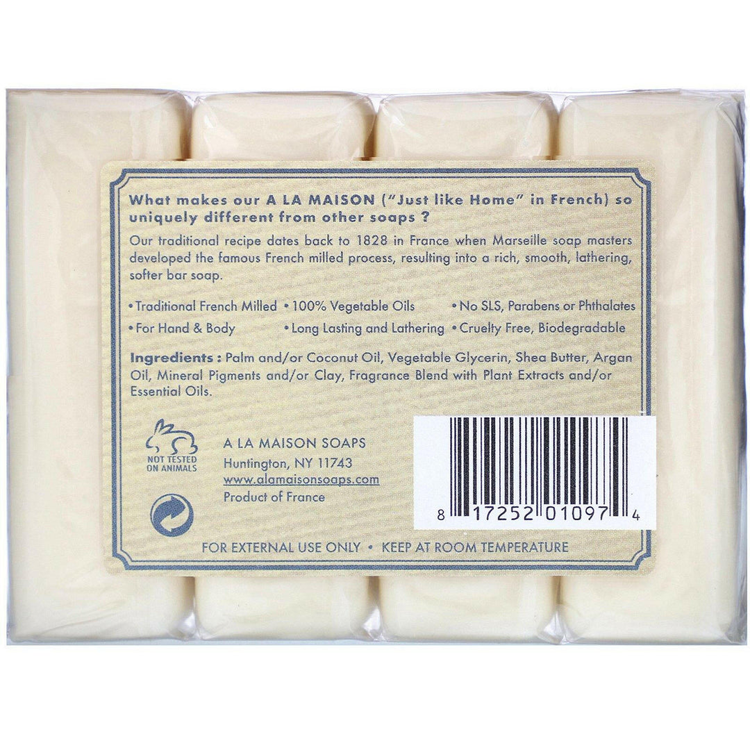 A La Maison de Provence, Hand & Body Bar Soap, Fresh Sea Salt, 4 Bars, 3.5 oz Each - HealthCentralUSA