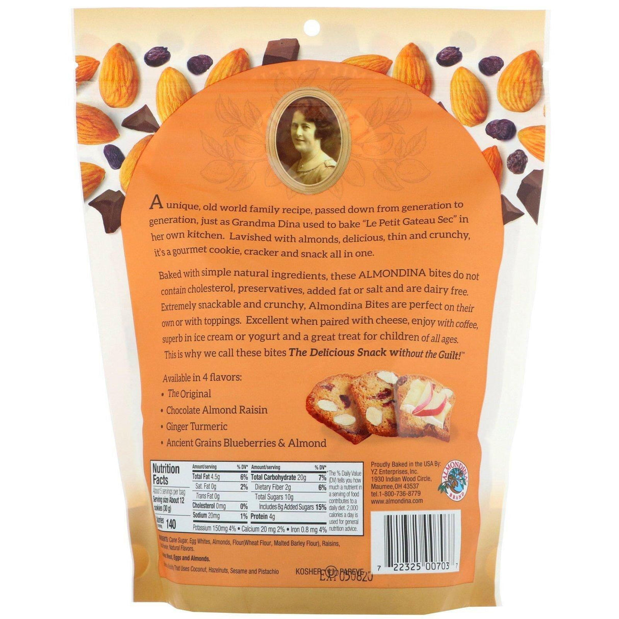 Almondina, Almond Bites, Chocolate Almond Raisin, 5 oz (142 g) - Supply Center USA