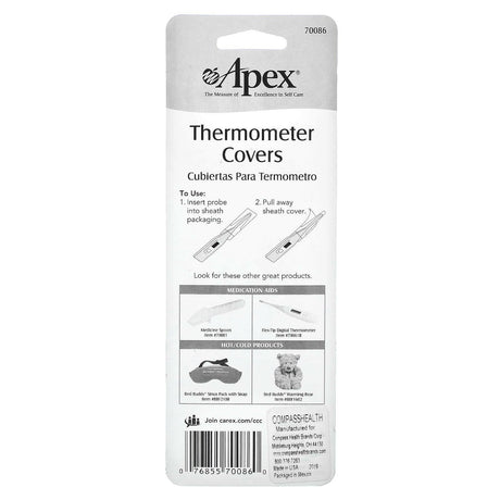 Apex, Thermometer Covers, 55 Sanitary Single-Use Covers - Supply Center USA