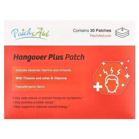 PatchAid, Hangover Plus Patch, 30 Patches - Supply Center USA