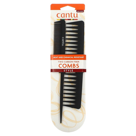 Cantu, Two Carbon Fiber Combs, 2 Combs - Supply Center USA