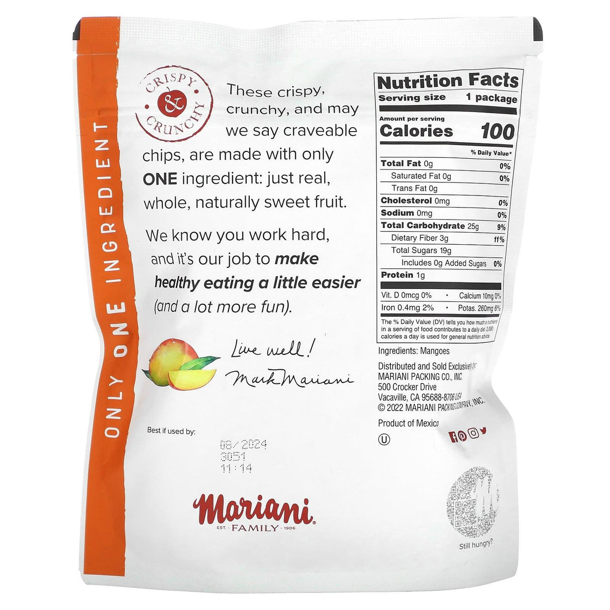 Mariani Dried Fruit, Pineapple Chips, 1 oz (28 g) - Supply Center USA