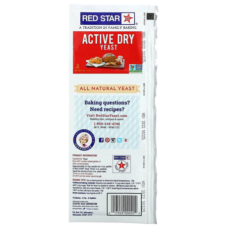 Red Star, Active Dry Yeast, 0.25 oz (7 g) - Supply Center USA