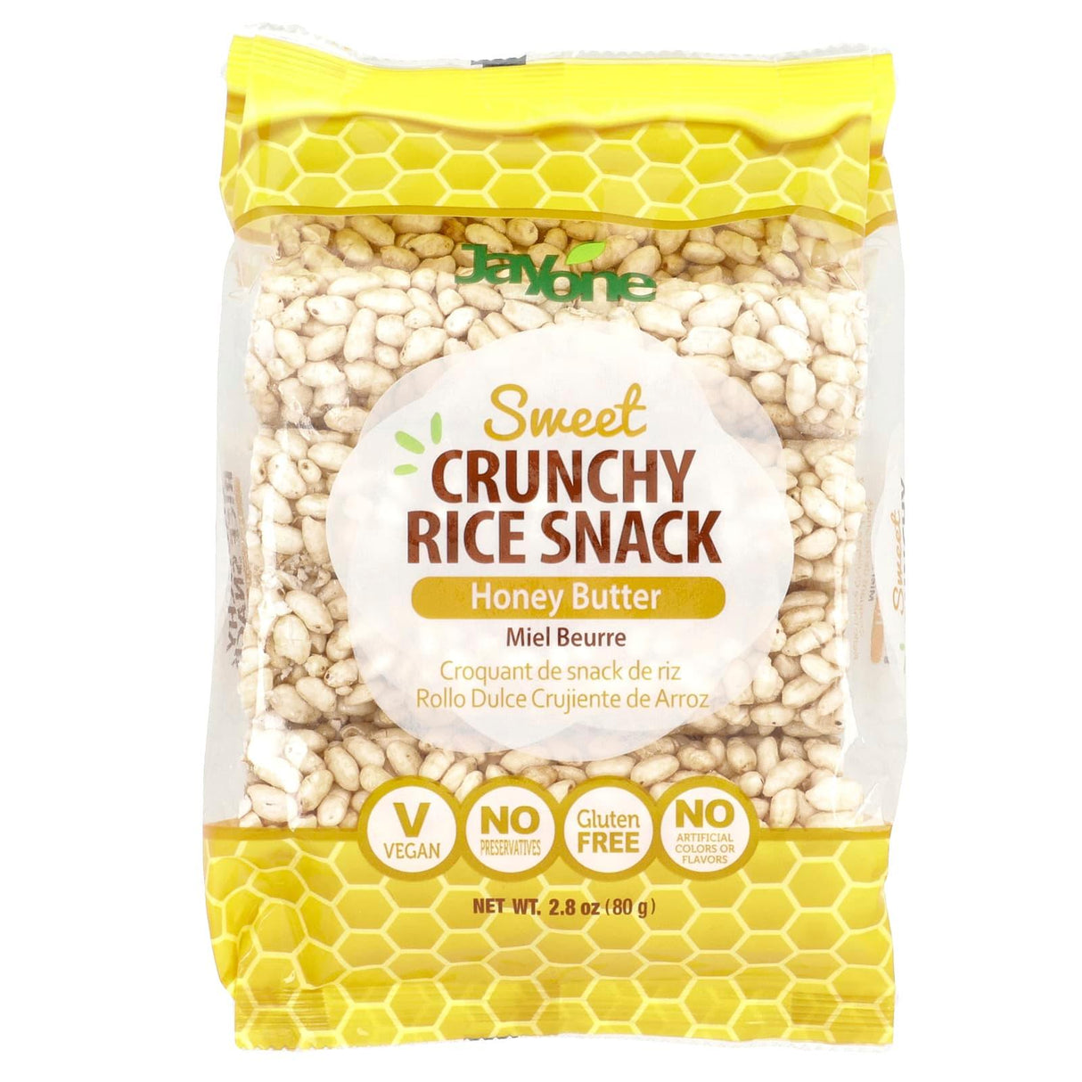 Jayone, Sweet Crunchy Rice Snack, Honey Butter, 2.8 oz (80 g) - Supply Center USA