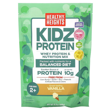 Healthy Heights, Kidz Protein, For Kids 2+, Vanilla, 21.2 oz (600 g) - Supply Center USA