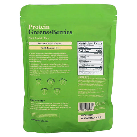 Nuzest, Protein Greens + Berries, Vanilla Caramel, 10.6 oz (300 g) - Supply Center USA