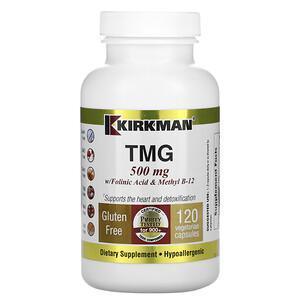 Kirkman Labs, TMG with Folinic Acid & Methyl B-12, 500 mg, 120 Vegetarian Capsules - Supply Center USA