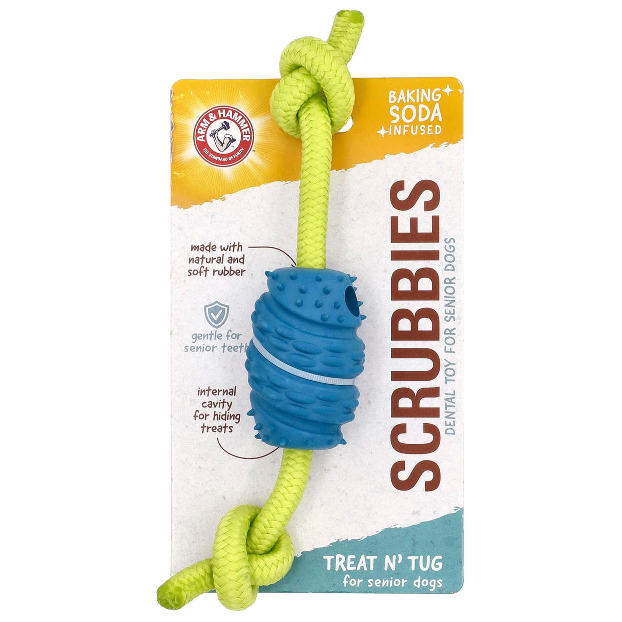 Arm & Hammer, Scrubbies, Dental Toy For Senior Dogs, 1 Toy - Supply Center USA