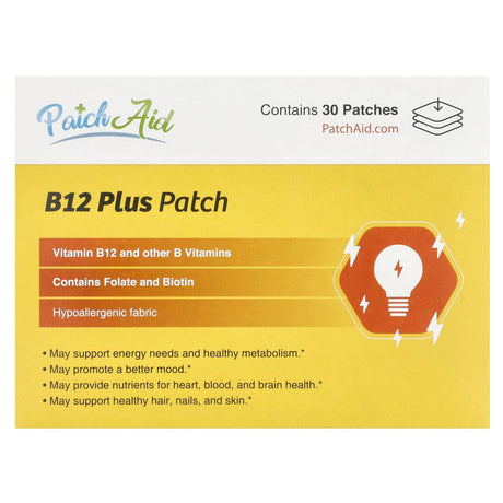 PatchAid, B12 Plus Patch, 30 Patches - Supply Center USA