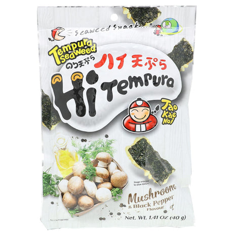 Tao Kae Noi, HiTempura Seaweed Snack, Mushroom & Black Pepper, 1.41 oz (40 g) - Supply Center USA