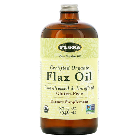 Flora, Certified Organic Flax Oil, 32 fl oz (946 ml) - Supply Center USA