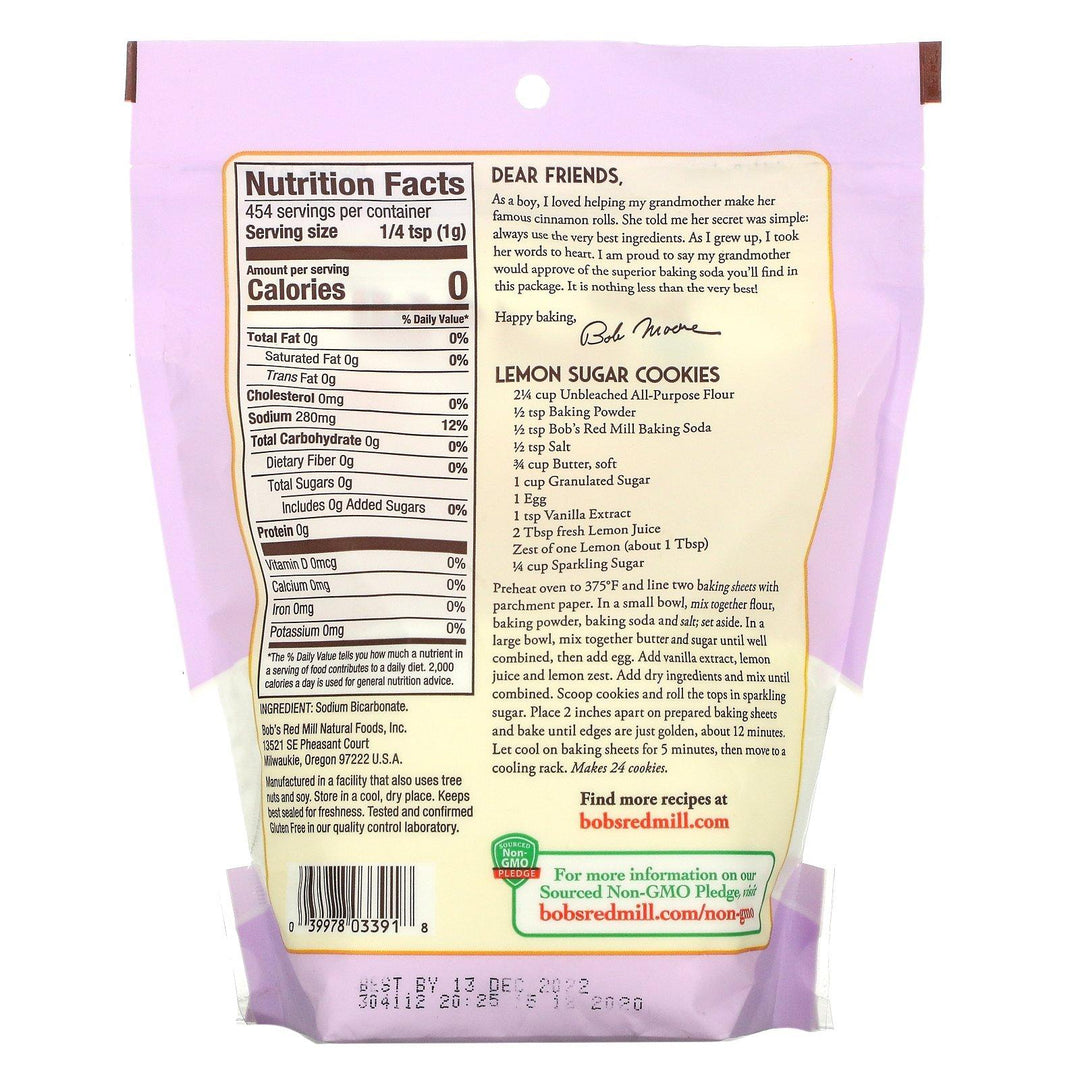 Bob's Red Mill, Baking Soda, Gluten Free, 16 oz (454 g) - HealthCentralUSA