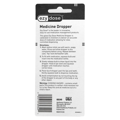 Ezy Dose, Medicine Glass Dropper, 1 Count - Supply Center USA