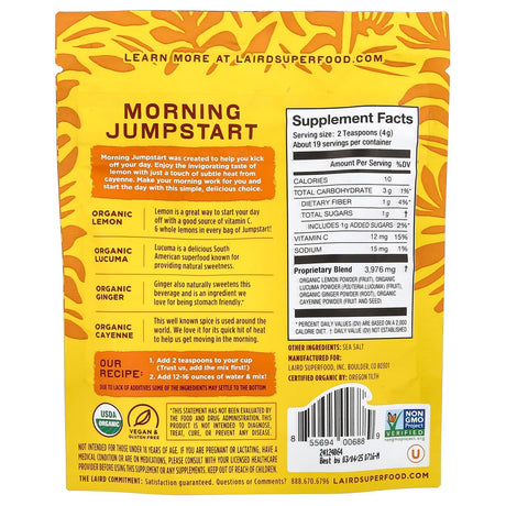 Laird Superfood, Morning Jumpstart, 2.7 oz (77 g) - Supply Center USA