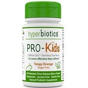 Hyperbiotics, PRO-Kids, Sugar Free, Tangy Orange, 60 Micro-Pearls - Supply Center USA