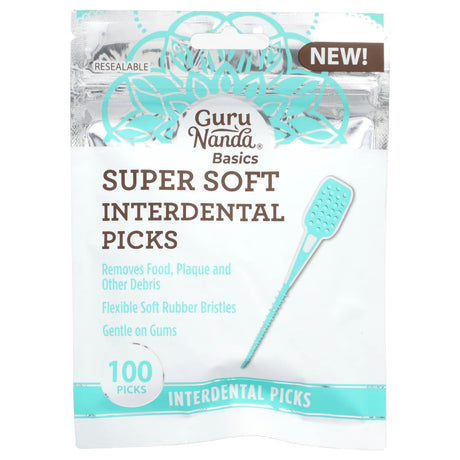 GuruNanda, Basics, Super Soft Interdental Picks, 100 Picks - Supply Center USA