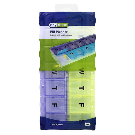 Ezy Dose, 2-Week with Locking Device Pill Planner, 2XL, 1 Count - Supply Center USA