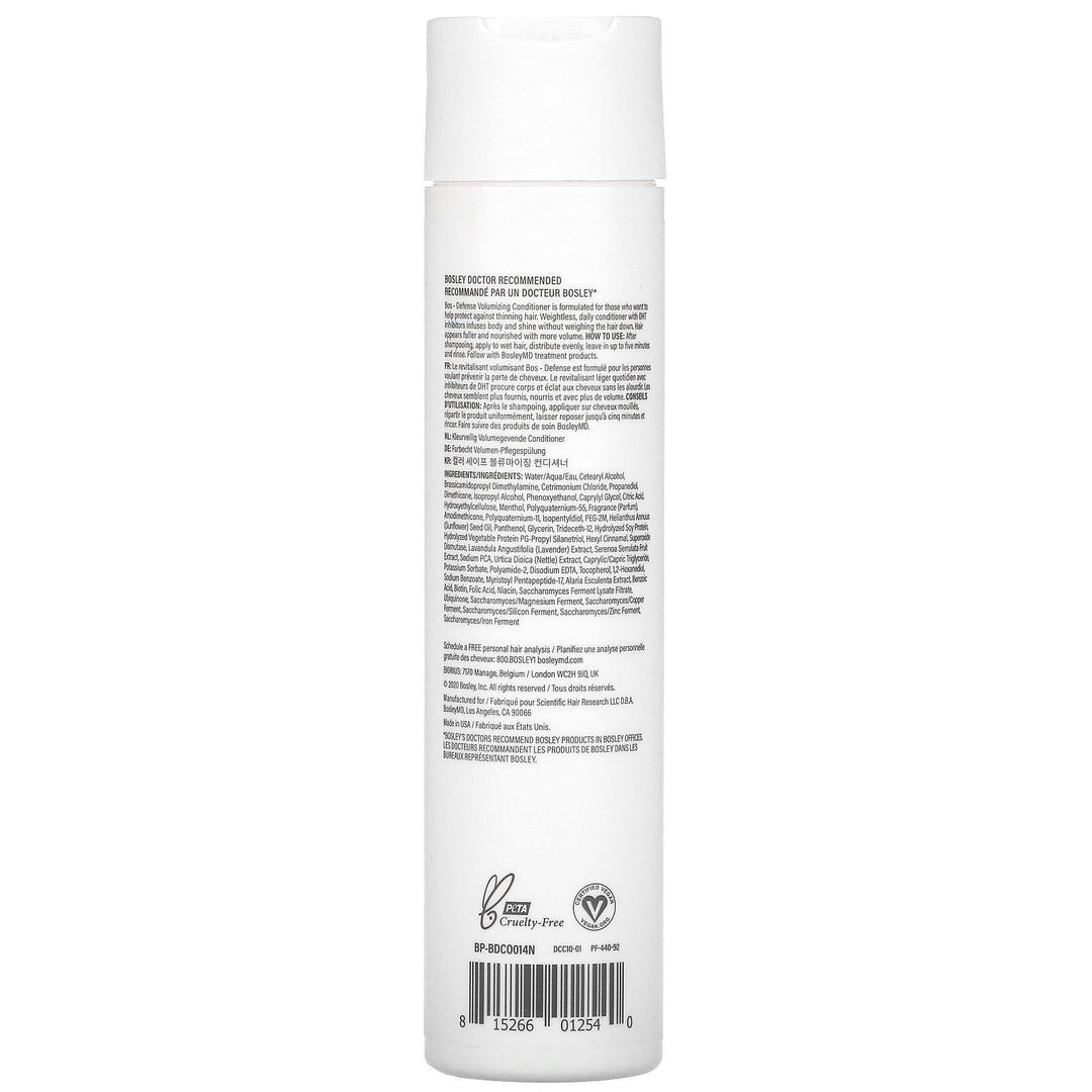 Bosley, Bos-Defense Volumizing Conditioner, Step 2, Color Safe, 10.1 fl oz (300 ml) - HealthCentralUSA