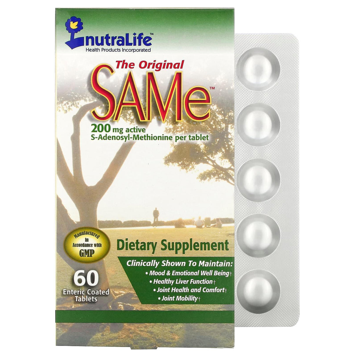 NutraLife, SAMe (Disulfate Tosylate), 400 mg, 30 Enteric Coated Tablets - Supply Center USA