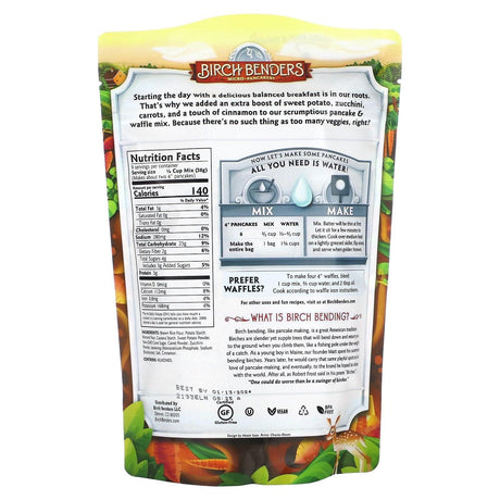 Birch Benders, Pancake & Waffle Mix, Sweet Potato, 12 oz (340 g) - Supply Center USA