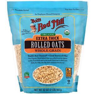 Bob's Red Mill, Organic Extra Thick Rolled Oats, Whole Grain, 32 oz (907 g) - HealthCentralUSA