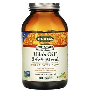 Flora, Udo's Choice, Udo's Oil 3-6-9 Blend, 180 Vegetarian Softgels - Supply Center USA