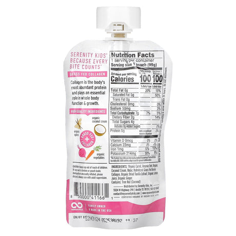 Serenity Kids, Dairy-Free Smoothie + Protein, All Ages 6+ Months, Sweet Potato Spice, 3.5 oz (99 g) - Supply Center USA