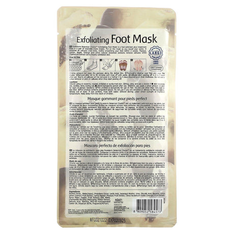 Purederm, Exfoliating Foot Mask, Large, 1 Pair - Supply Center USA