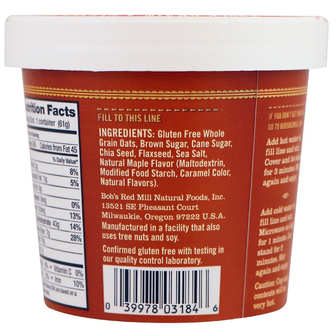 Bob's Red Mill, Oatmeal, Brown Sugar and Maple, 2.15 oz (61 g) - HealthCentralUSA