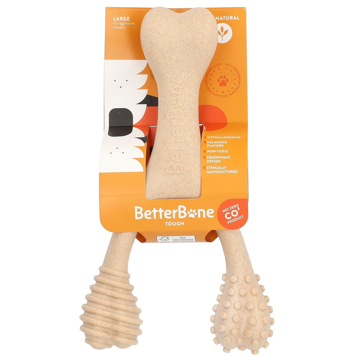 BetterBone, Tough Chew Bone, Large, All-Natural, 1 Toy - Supply Center USA