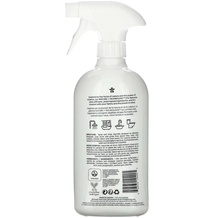 ATTITUDE, Bathroom Cleaner, Unscented, 27.1 fl oz ( 800 ml) - HealthCentralUSA