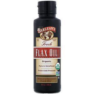 Barlean's, Organic Fresh, Flax Oil, 8 fl oz (236 ml) - Supply Center USA