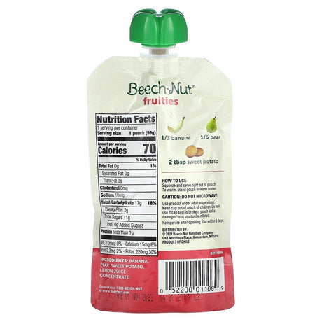 Beech-Nut, Fruities, 6+ Months, Banana, Pear, Sweet Potato, 3.5 oz (99 g) - Supply Center USA