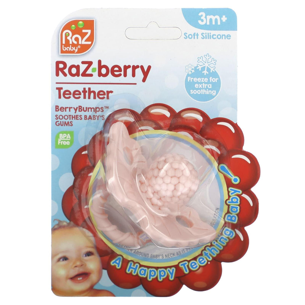 RaZbaby, Teether, Berry Bumps, 3 Months+, 1 Count - Supply Center USA