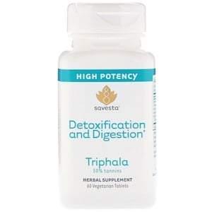 Savesta, Detoxification and Digestion, Triphala, 60 Vegetarian Tablets - Supply Center USA