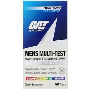 GAT, Mens Multi + Test, 60 Tablets - Supply Center USA