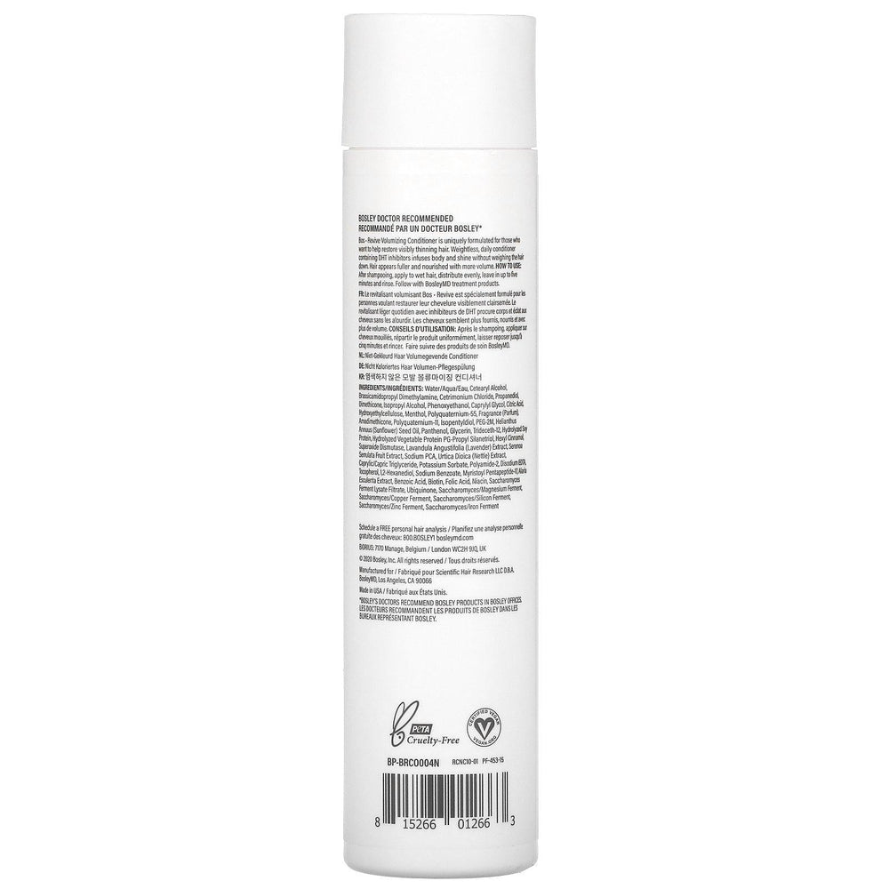 Bosley, Bos-Revive Volumizing Conditioner, Step 2, Non Color-Treated Hair, 10.1 fl oz (300 ml) - HealthCentralUSA