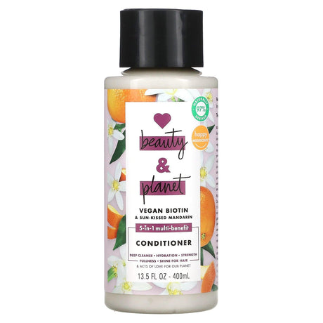 Love Beauty and Planet, Conditioner, Vegan Biotin & Sun-Kissed Mandarin, 13.5 fl oz (400 ml) - Supply Center USA