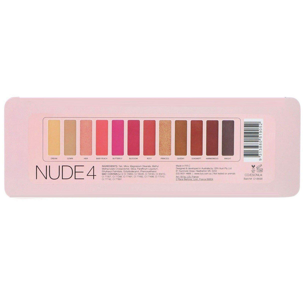 BYS, Nude 4, Eyeshadow Palette, 12 g - Supply Center USA