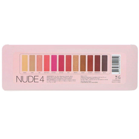 BYS, Nude 4, Eyeshadow Palette, 12 g - Supply Center USA