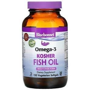 Bluebonnet Nutrition, Omega-3 Kosher Fish Oil, 120 Vegetarian Softgels - Supply Center USA