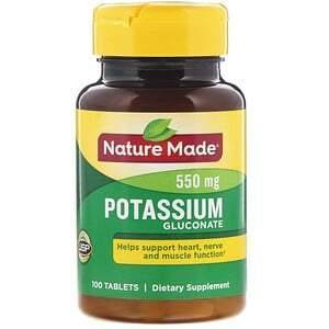 Nature Made, Potassium Gluconate, 550 mg, 100 Tablets - Supply Center USA