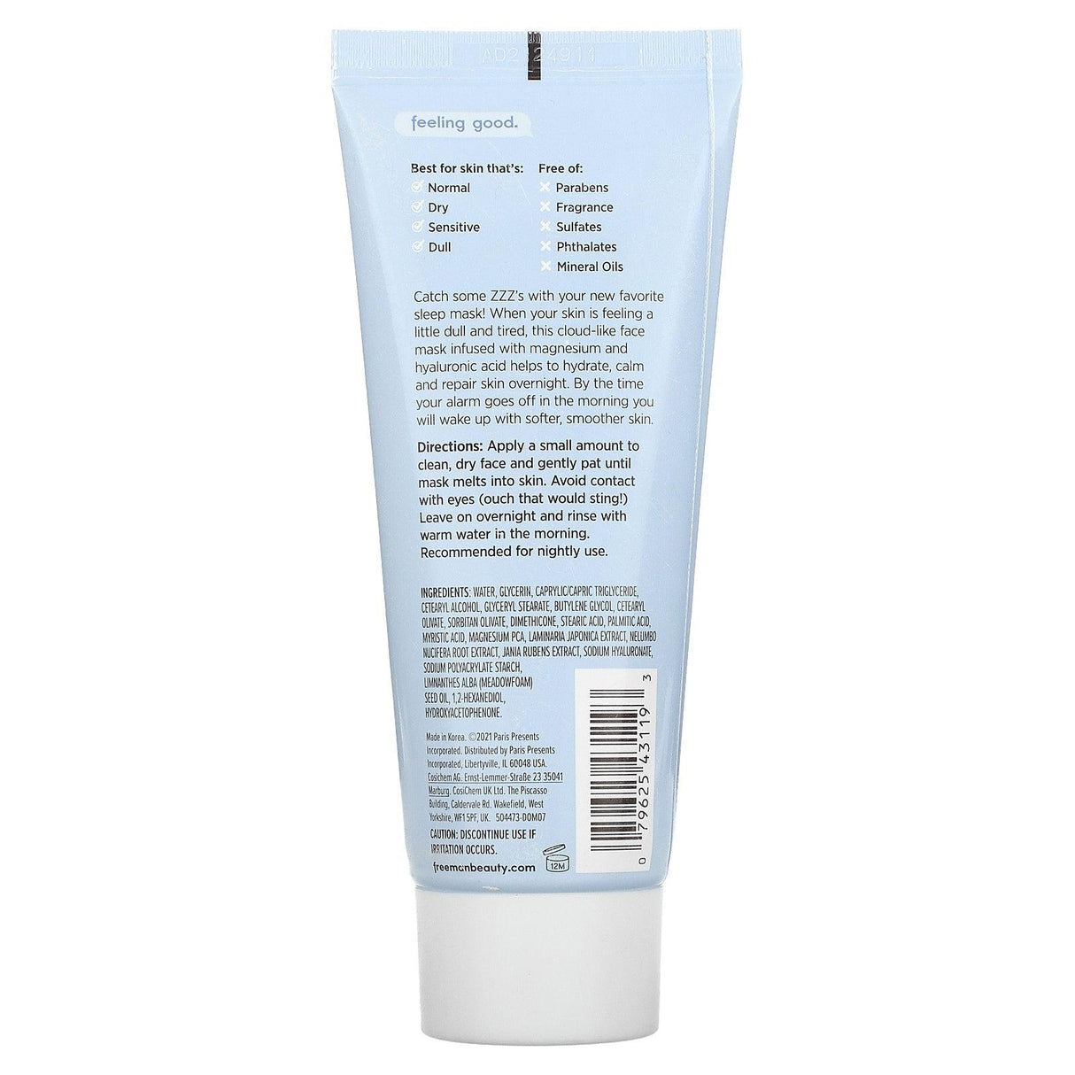 Freeman Beauty, Sleepy Time Whipped Beauty Mask, 3 fl oz (89 ml) - Supply Center USA