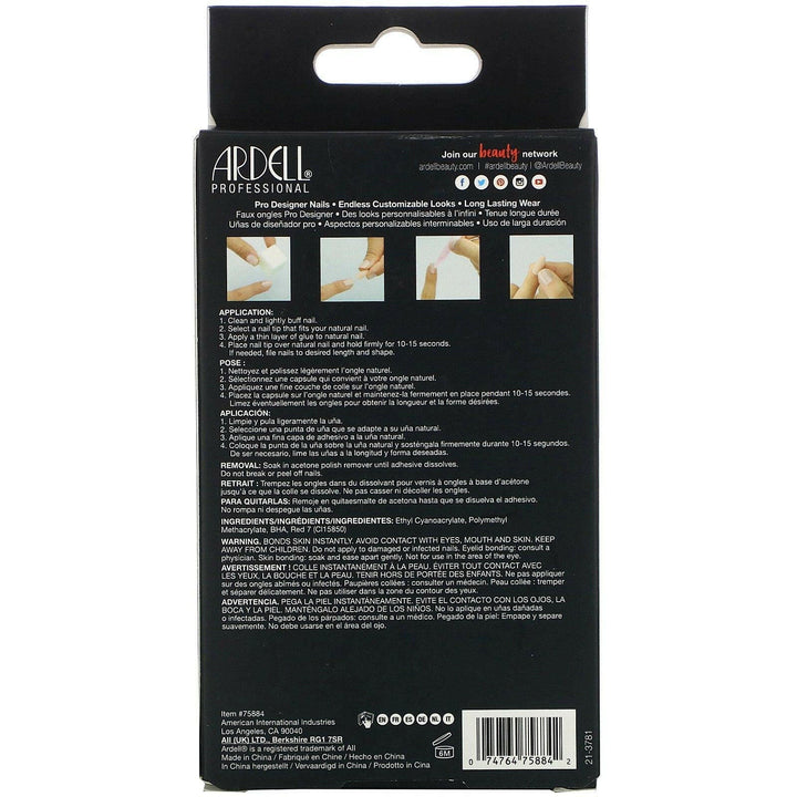 Ardell, Nail Addict Premium, Pink Marble & Gold, 0.07 oz (2 g) - HealthCentralUSA