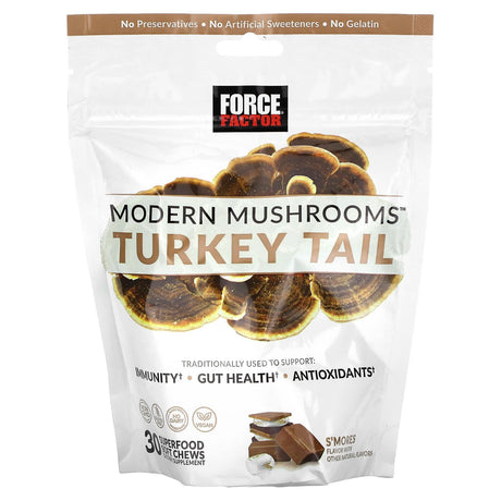 Force Factor, Modern Mushrooms, Turkey Tail, S'mores, 30 Superfood Soft Chews - Supply Center USA