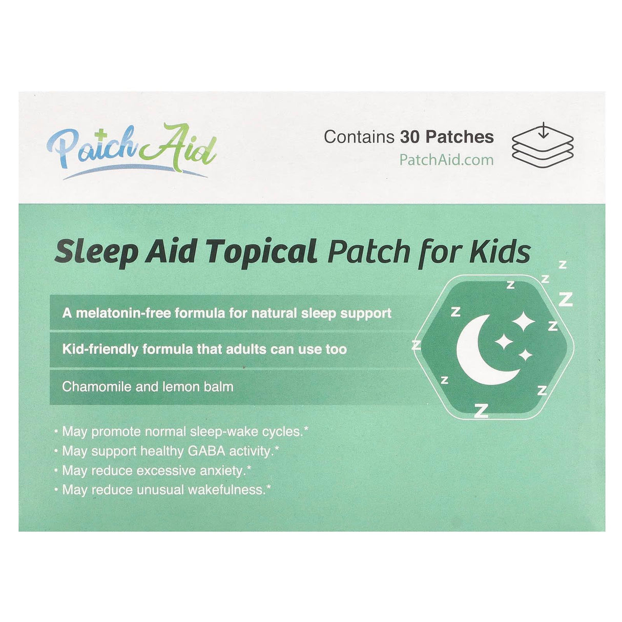 PatchAid, Sleep Aid Topical Patch for Kids, 30 Patches - Supply Center USA