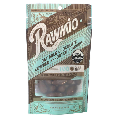 Rawmio, Oat Milk Chocolate Covered Sprouted Almonds, 2 oz (56.7 g) - Supply Center USA