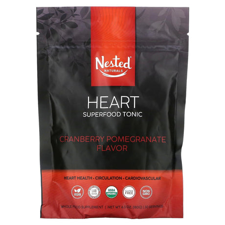 Nested Naturals, Heart Superfood Tonic, Cranberry Pomegranate, 6.3 oz (180 g) - Supply Center USA