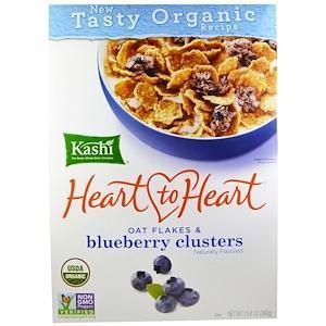 Kashi, Heart to Heart, Oat Flakes & Blueberry Clusters, 13.4 oz (380 g) - Supply Center USA