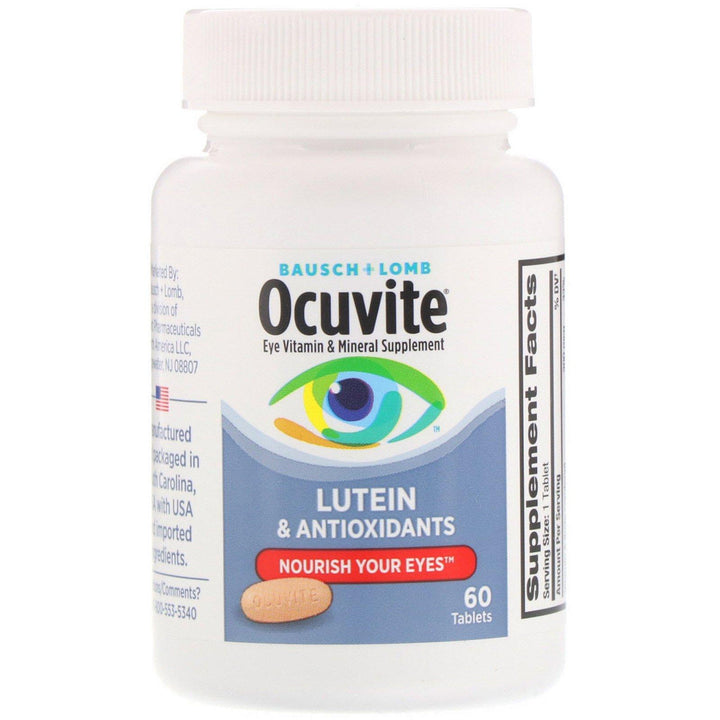 Bausch & Lomb, Eye Vitamin & Mineral Supplement, Lutein & Antioxidants , 60 Tablets - HealthCentralUSA